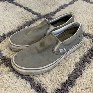 Grey slip-on vans
